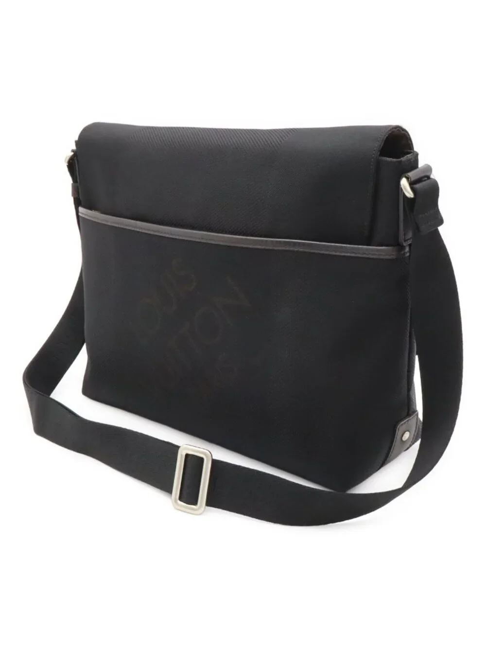 Louis Vuitton Damier Geant Lou Messenger Bag Crossbody Canvas Noir Black
